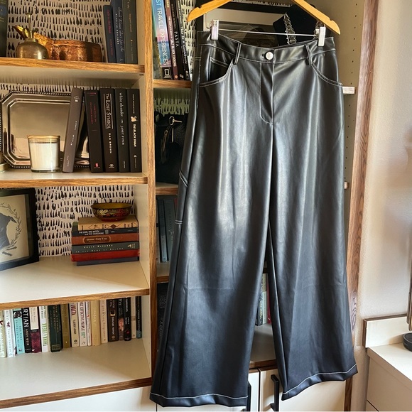 Staud Domino Pant Black Vegan Leather, NWOT - Picture 4 of 13